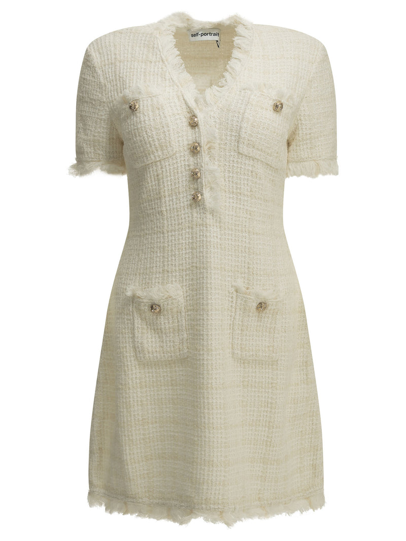 Self-portrait Self-portrait Short Sheath Dress White Women - World Class Fashion