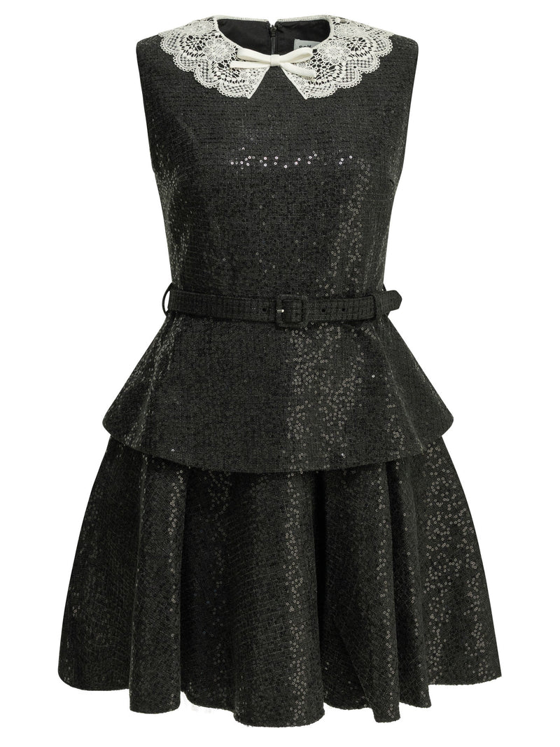 Self-portrait Self-portrait Short Sequin Dress Black Women - World Class Fashion