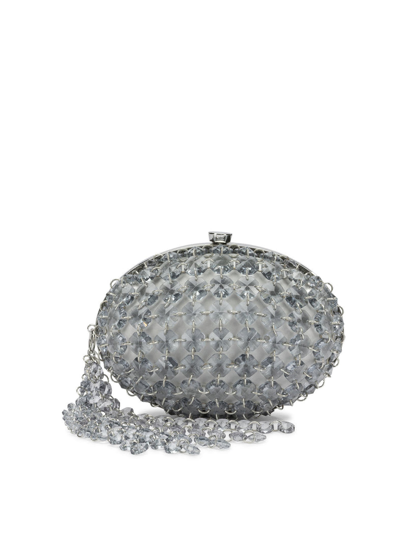 Self-portrait Clutch de cristal autorretrato gris - World Class Fashion