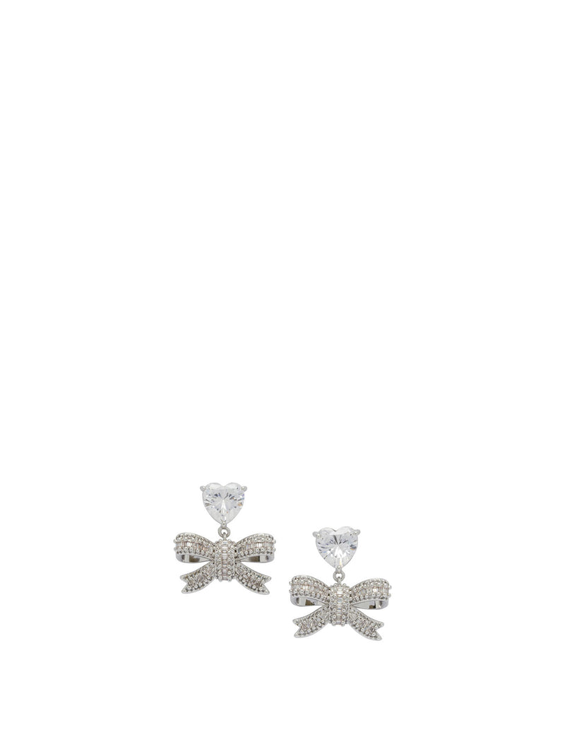 Self-portrait Self-portrait Crystal Earrings Silver Women - World Class Fashion