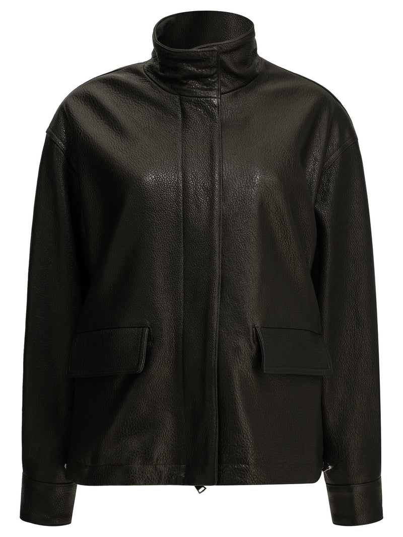 Semper Semper Nappa Leather Jacket Brown Women - World Class Fashion