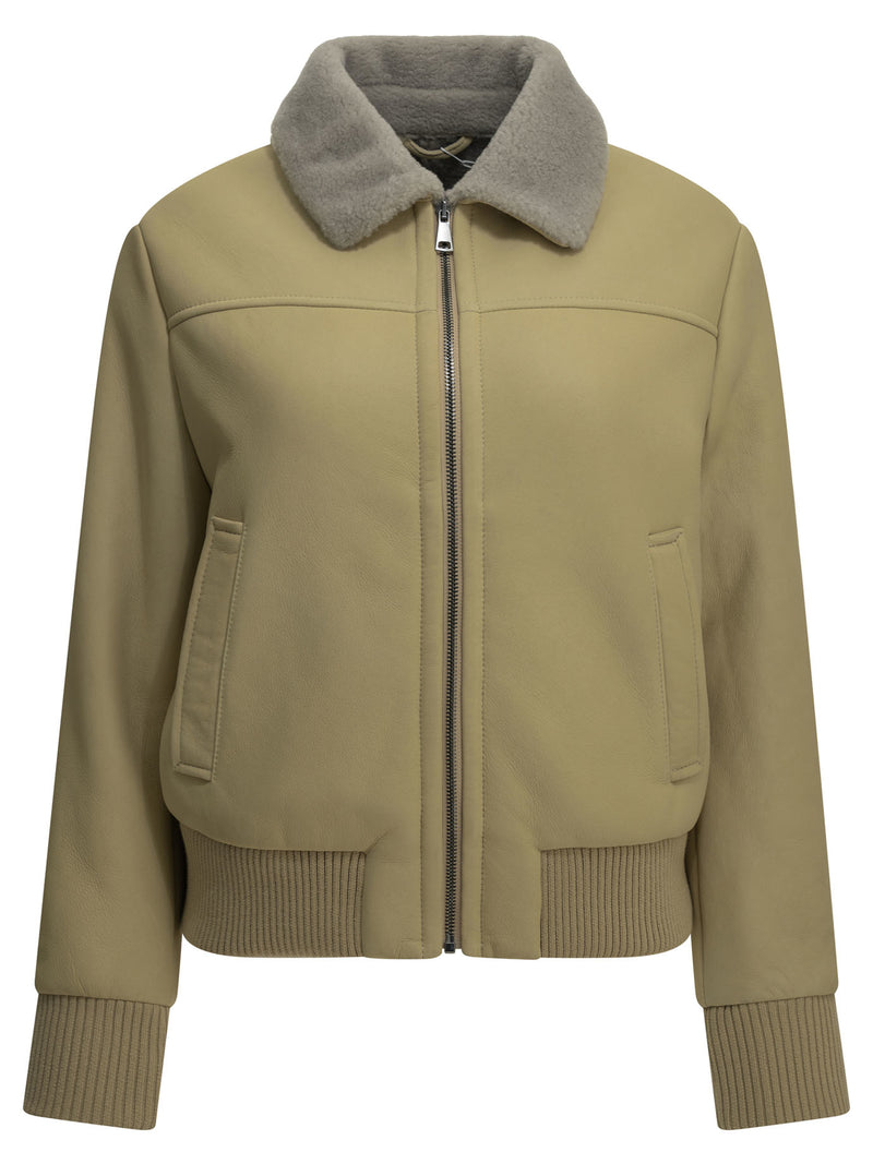 Semper Semper Shearling Jacket Beige Women - World Class Fashion