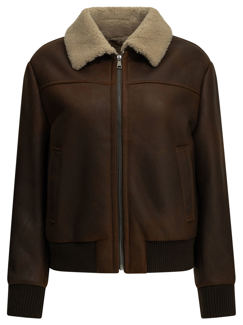 Semper Semper Shearling Jacket Brown Women - World Class Fashion