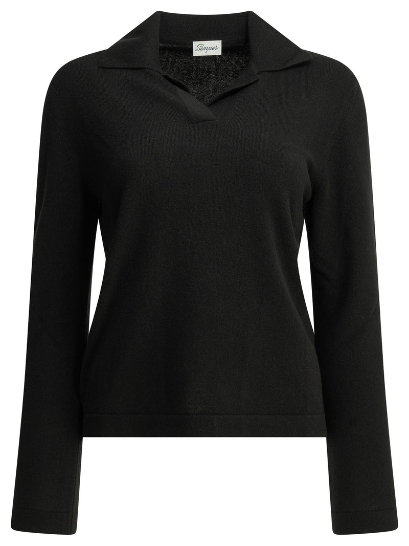Semper Semper Cashmere Polo Sweater - World Class Fashion