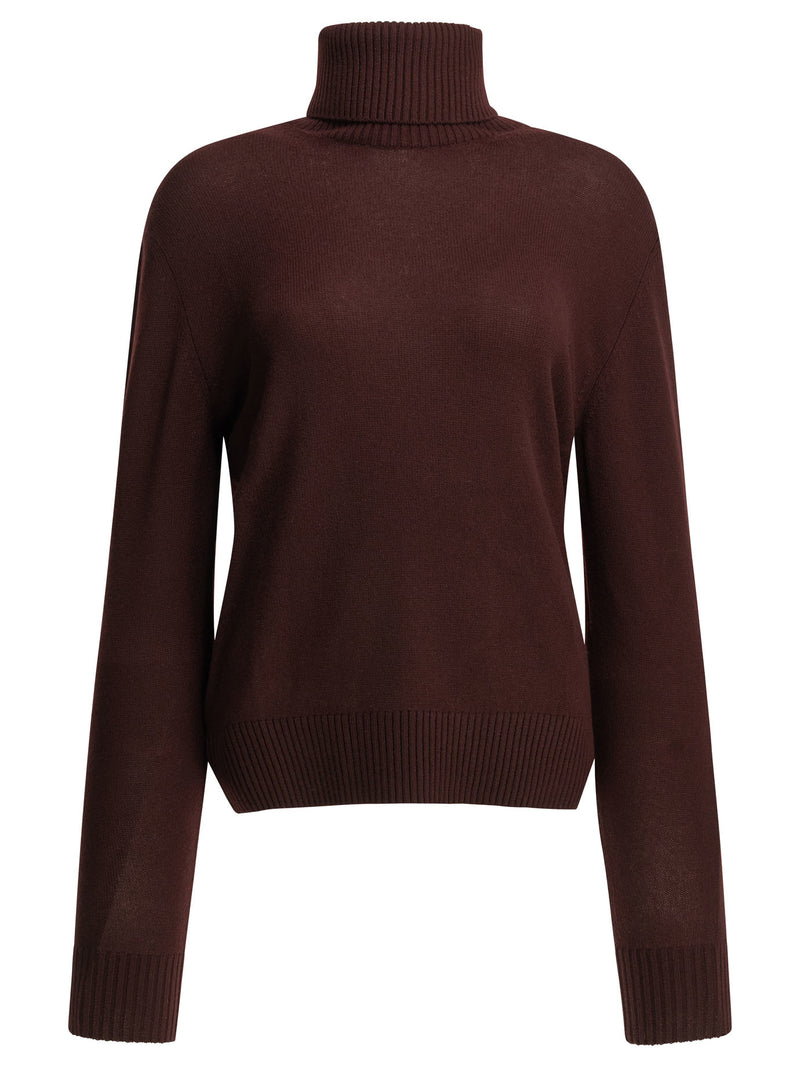 Semper Semper Cashmere Turtleneck Sweater Bordeaux - World Class Fashion