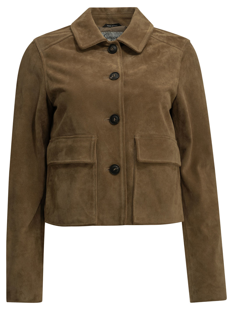 Semper Semper Suede Jacket Light Brown Women - World Class Fashion