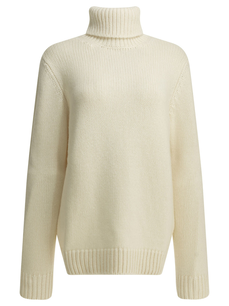 Semper Semper Cashmere Turtleneck Sweater White Women - World Class Fashion