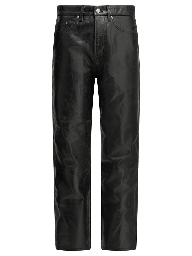 Stüssy Stüssy Casual Leather Pants Black Men - World Class Fashion