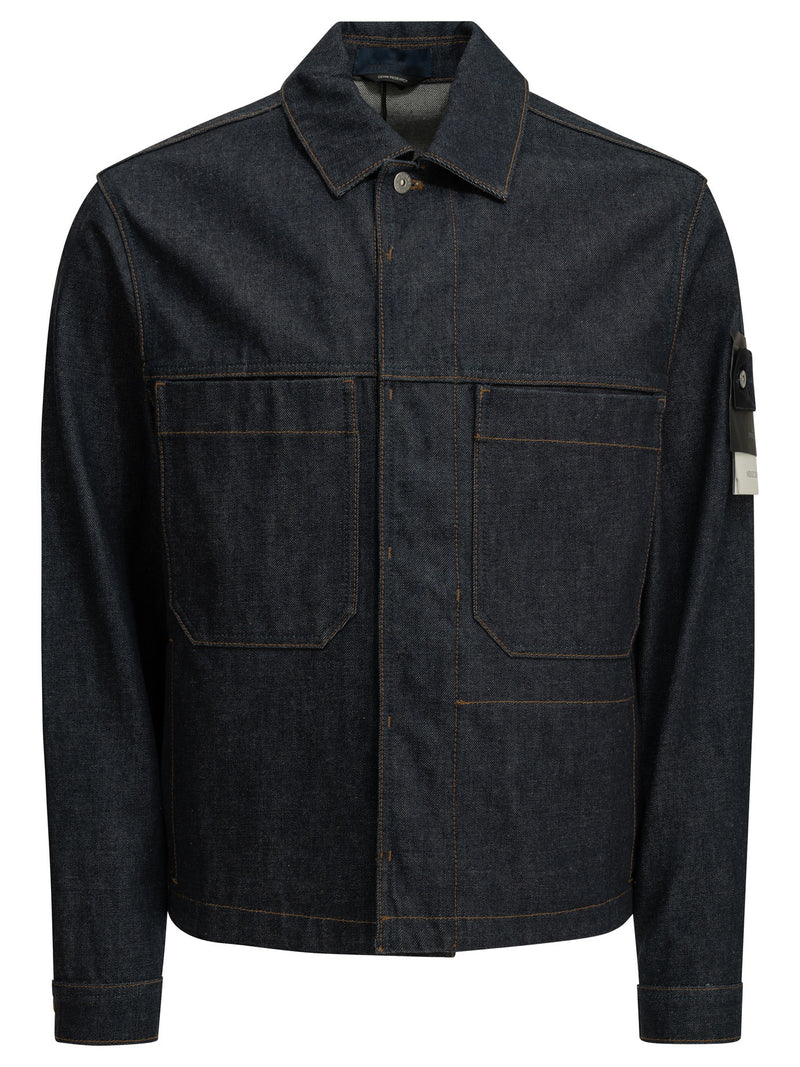 Stone Island Stone Island Light Bull Denim Jacket Blue - World Class Fashion