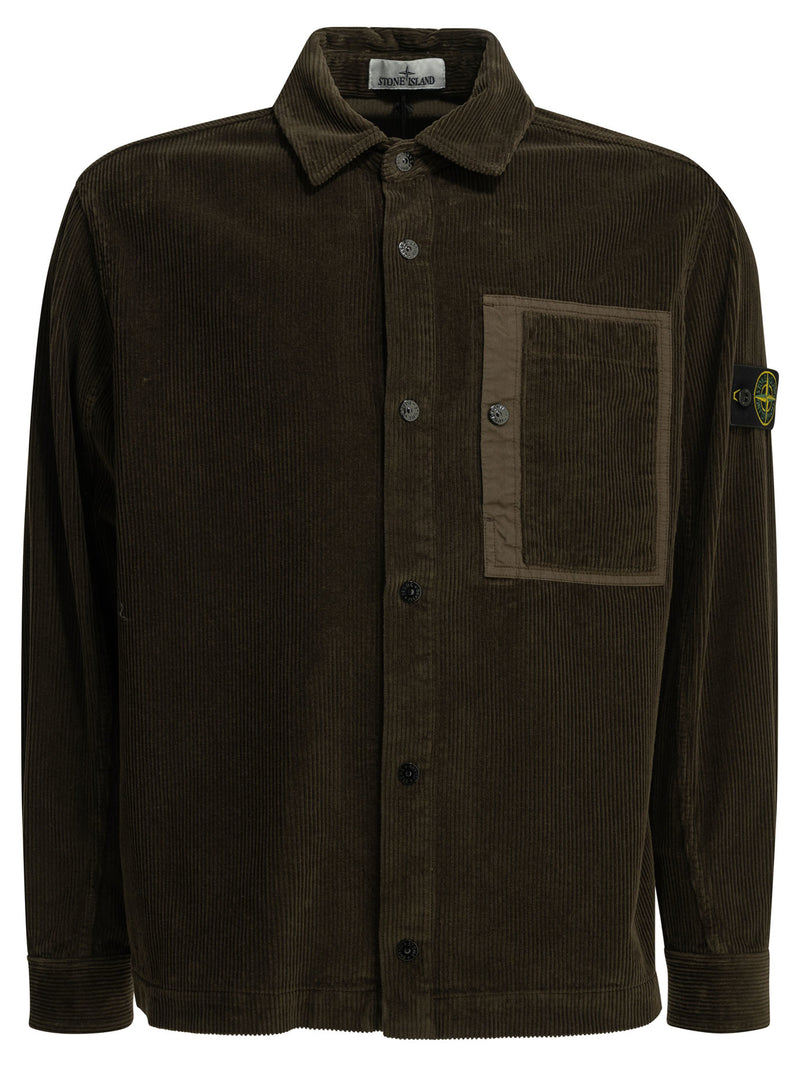Stone Island Stone Island Corduroy 800 Overshirt Jacket Brown - World Class Fashion