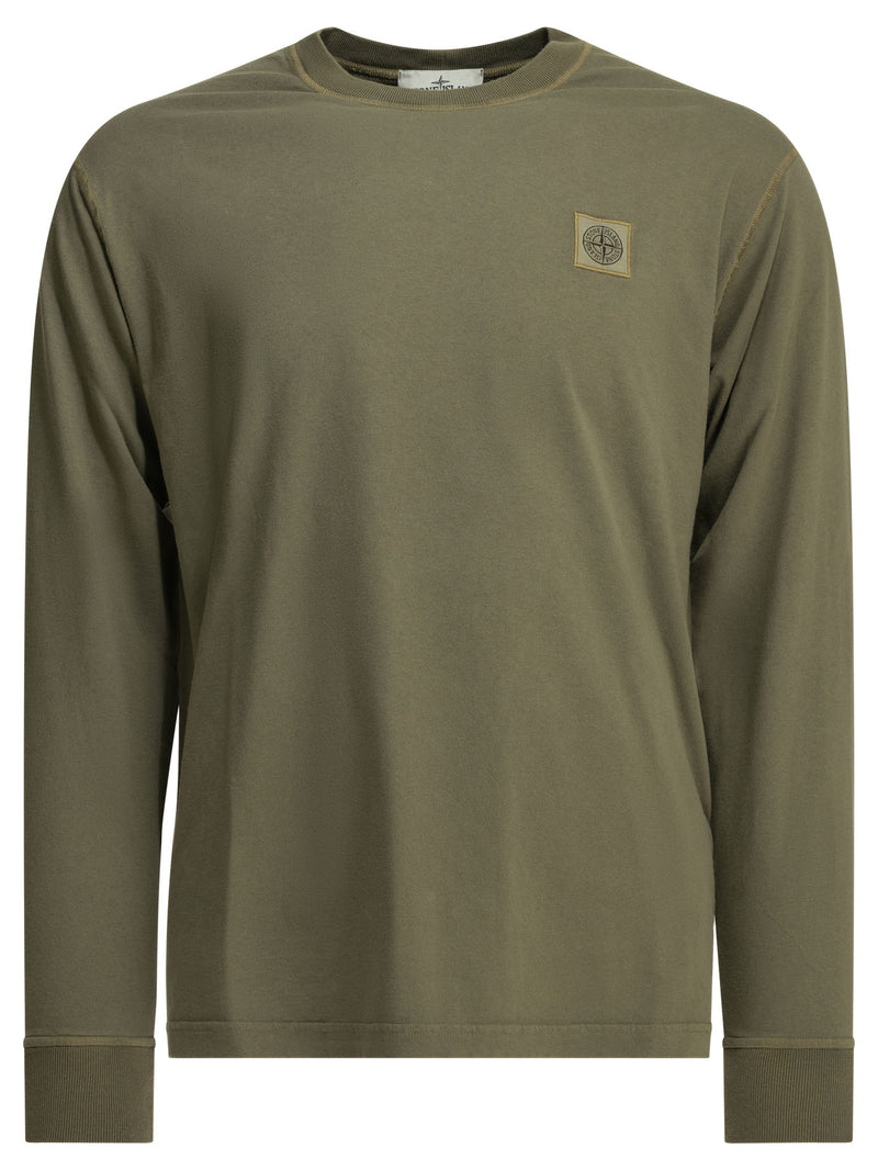 Stone Island Stone Island Fissato Crew-neck T-shirt Green - World Class Fashion