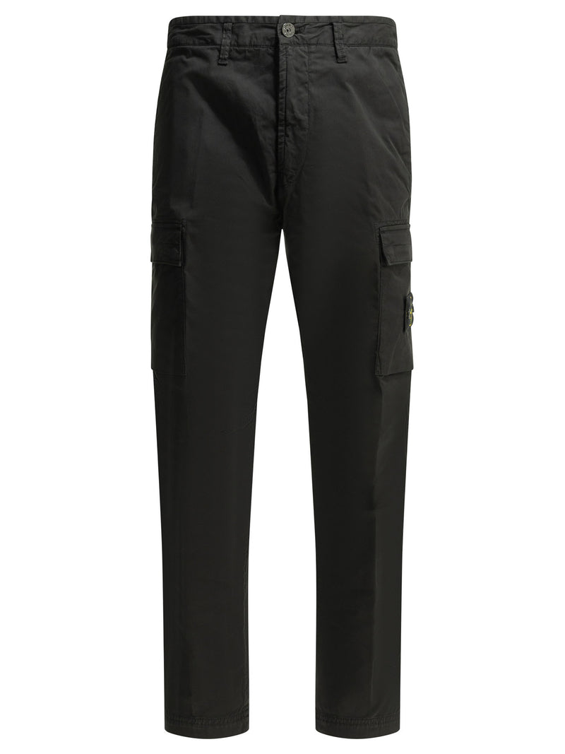 Stone Island Stone Island Stretch Organic Cotton Twill Cargo Pants - World Class Fashion