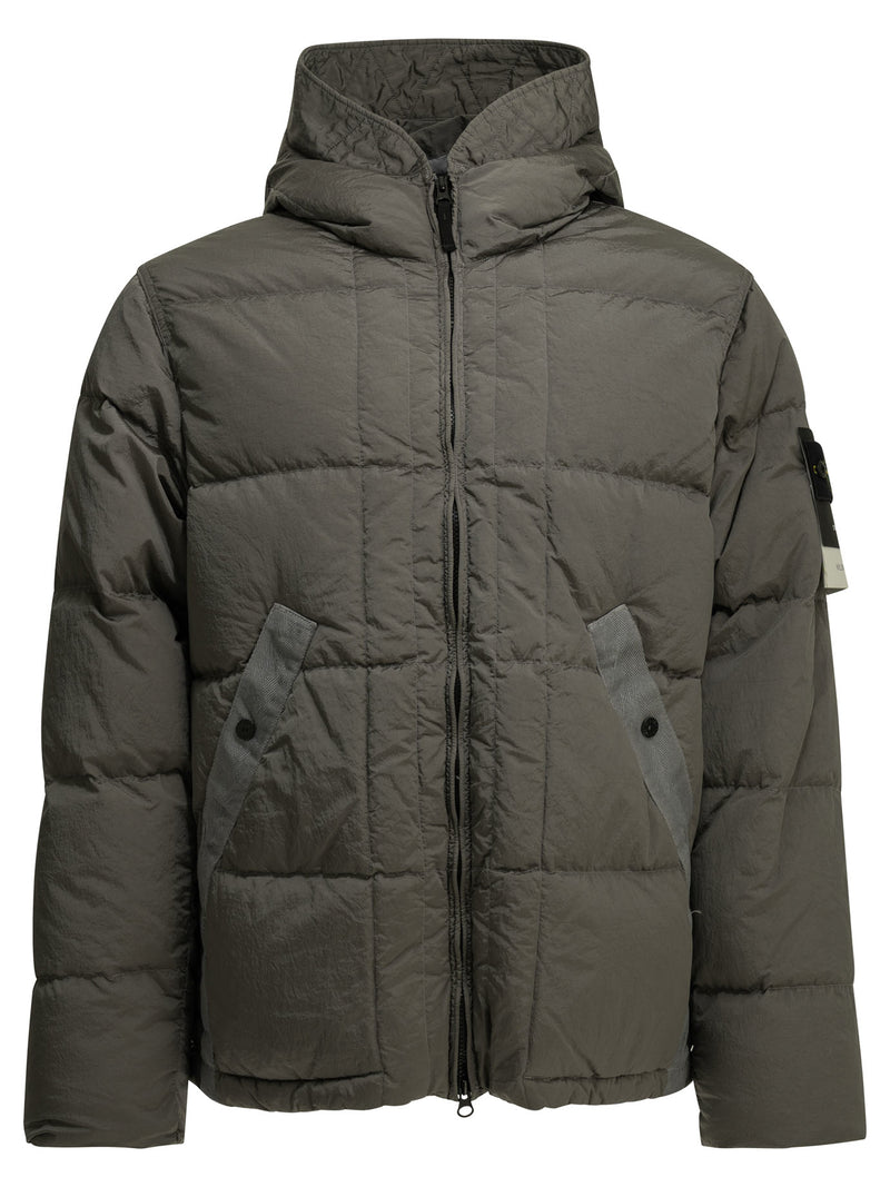 Stone Island Stone Island Nylon Metal Short Down Jacket Grey - World Class Fashion