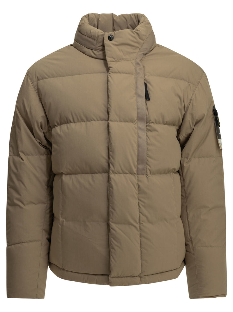 Stone Island Stone Island Short Down Jacket Beige Men - World Class Fashion