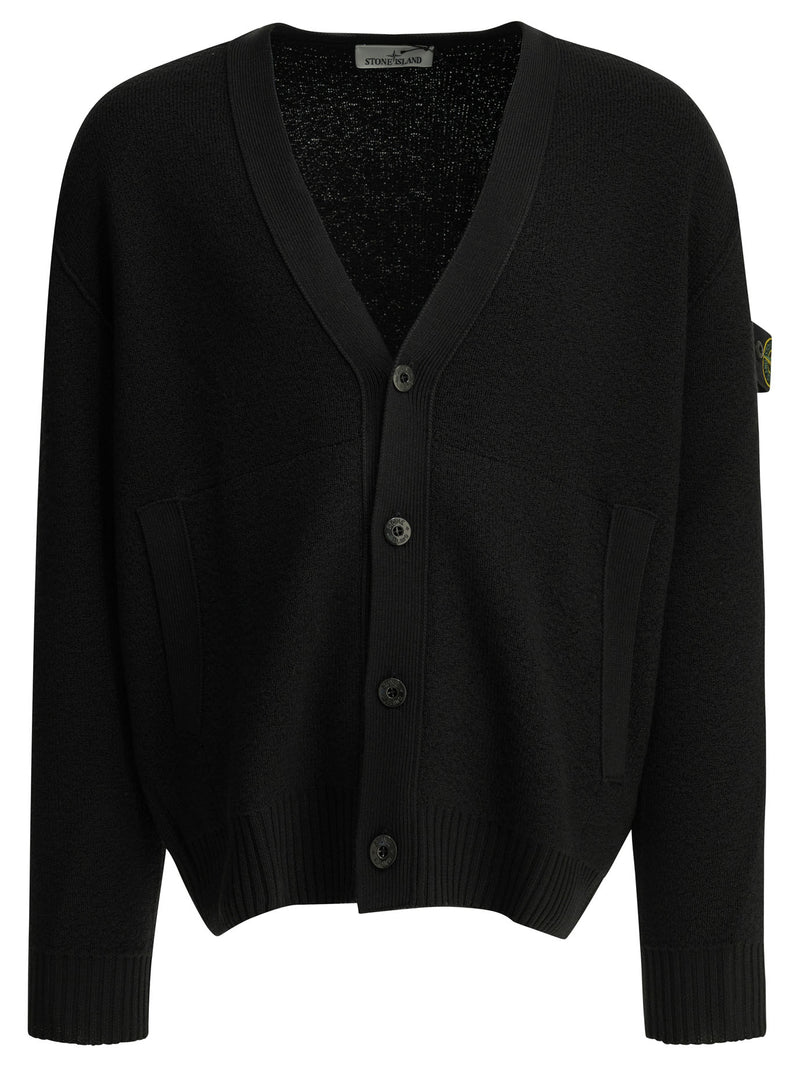 Stone Island Stone Island Pure RWS Wool Cardigan Black - World Class Fashion