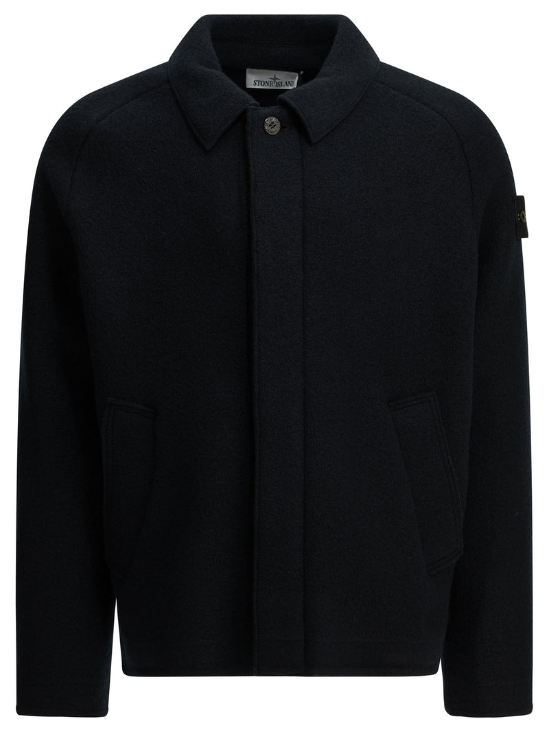 Stone Island Stone Island Wool Cardigan Blue Men - World Class Fashion