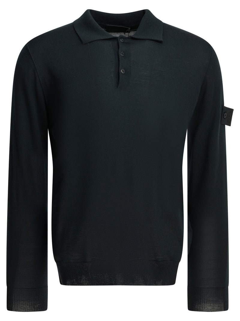 Stone Island Stone Island Ghost Polo Sweater Blue - World Class Fashion