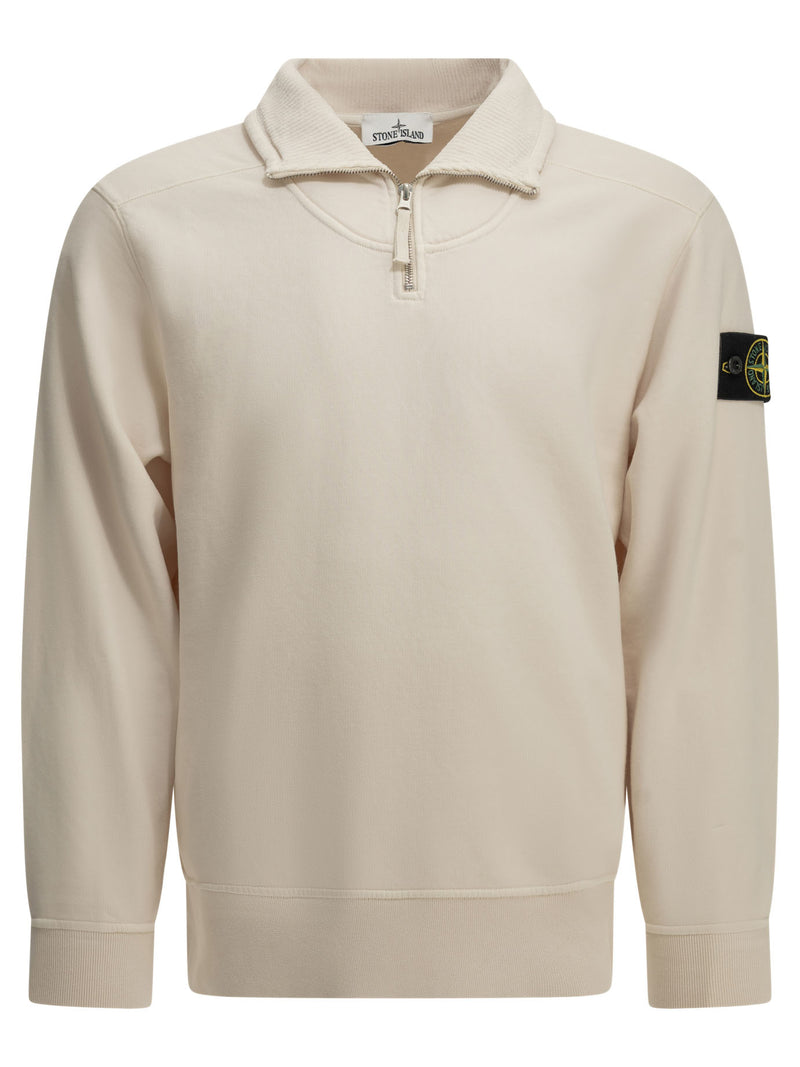 Stone Island Stone Island Half-zip Sweatshirt Beige Men - World Class Fashion