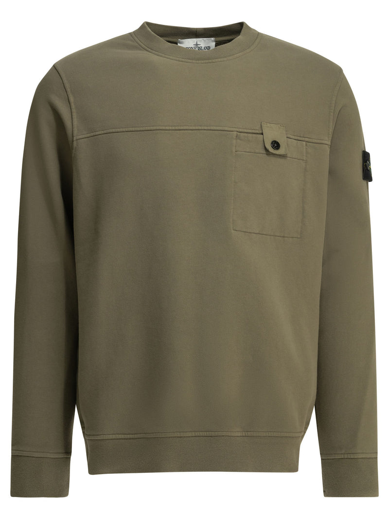 Stone Island Stone Island Crewneck Sweatshirt Green Men - World Class Fashion