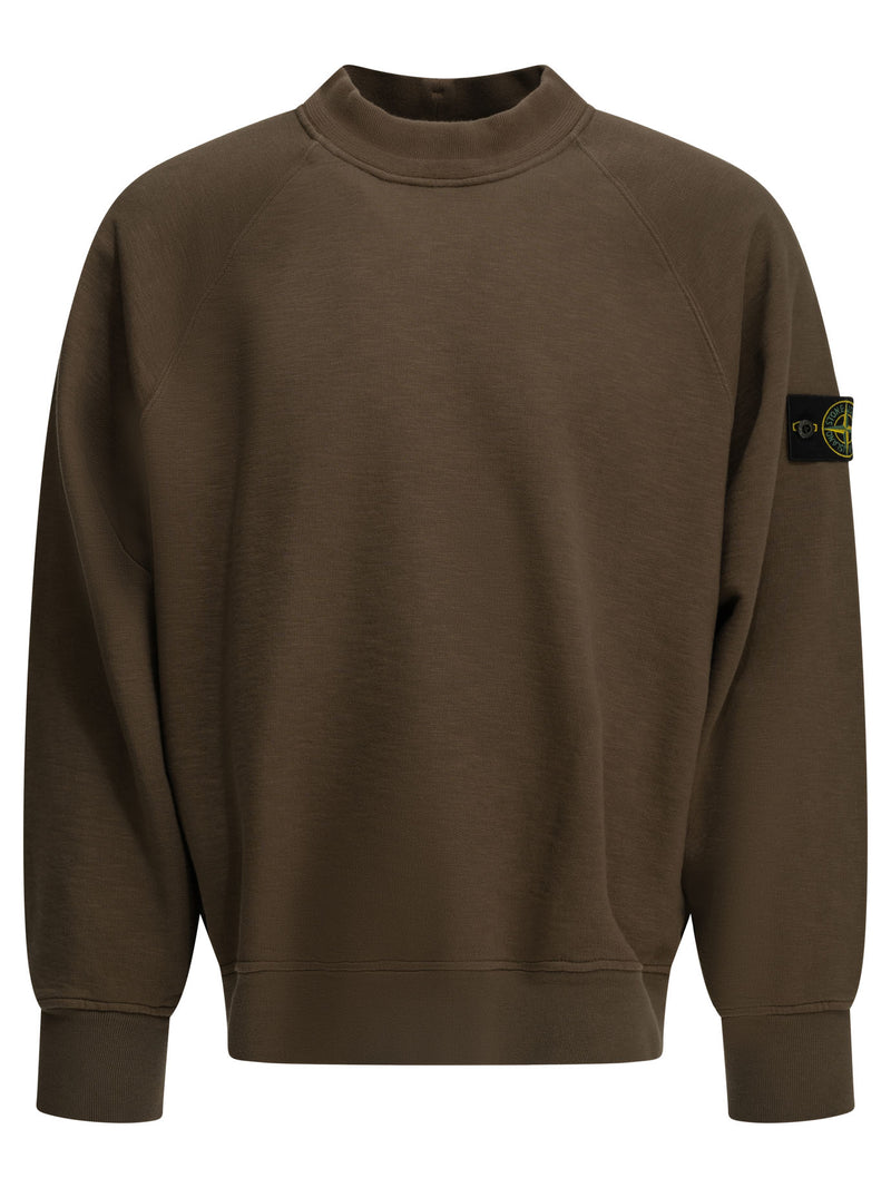 Stone Island Stone Island Tubular Crew-neck Sweatshirt Brown - World Class Fashion