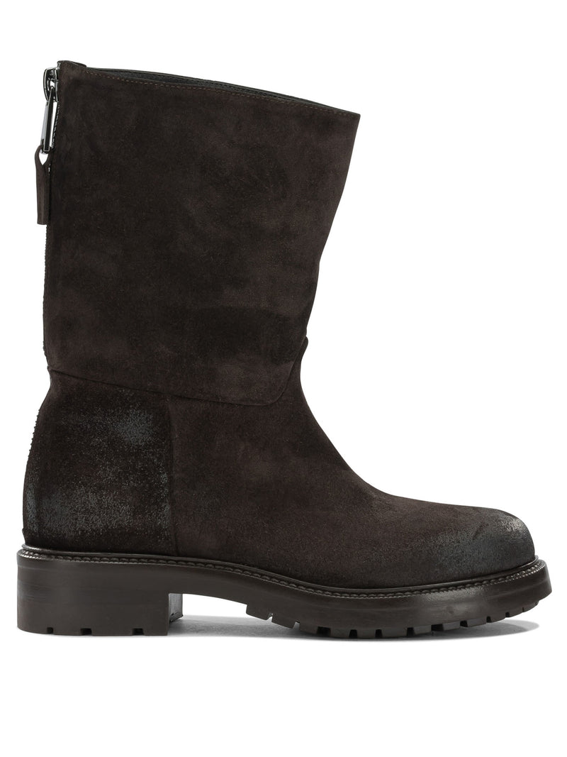 Strategia Strategia A6031VELOUR Brown Leather Women's Boots - World Class Fashion