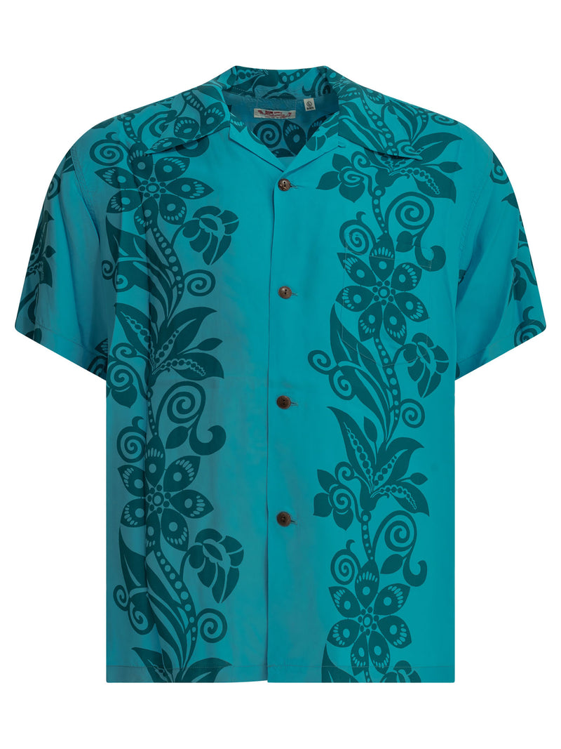Sun Surf Sun Surf Pictograph Flower Shirt Light Blue - World Class Fashion
