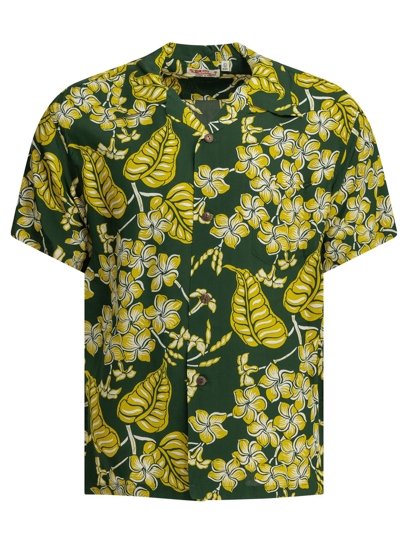 Sun Surf Sun Surf Plumeria Blossoms Casual Shirt Green - World Class Fashion