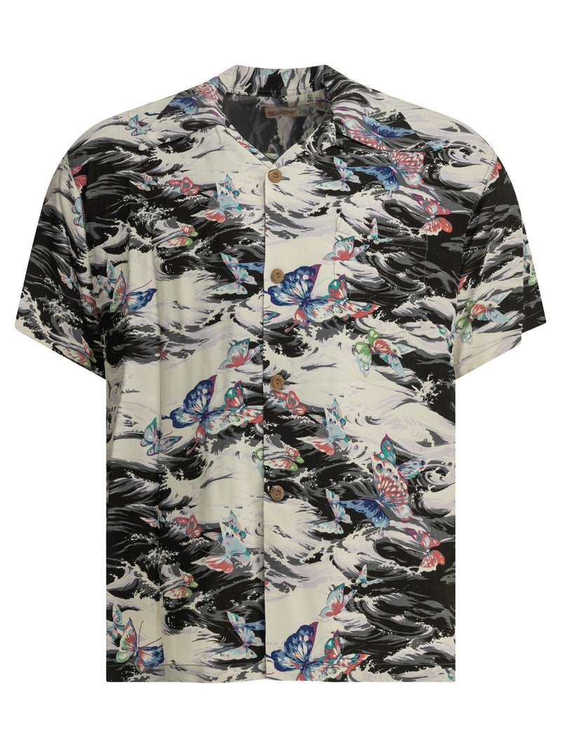 Sun Surf Sun Surf Butterfly Splash Casual Shirt Black - World Class Fashion