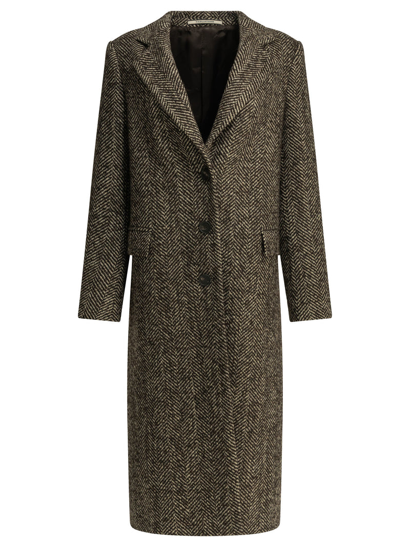 Tagliatore Tagliatore Amanda Long Coat Brown Women - World Class Fashion