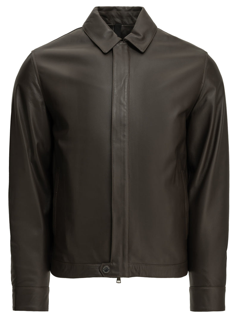 Tagliatore Tagliatore FOCH AICHI2602 Leather Jacket Brown - World Class Fashion
