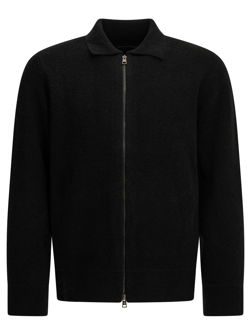 Tagliatore Tagliatore Wool Zipper Sweater Black Men - World Class Fashion