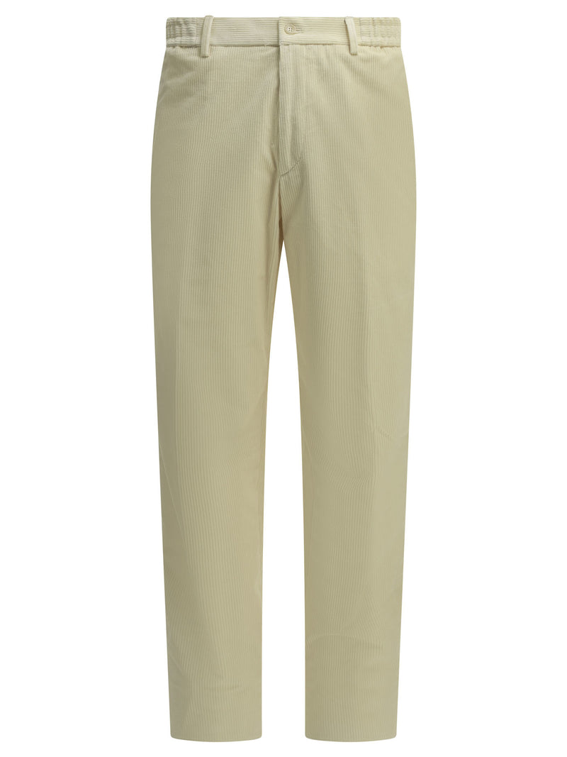 Tagliatore Tagliatore Corduroy Pants White Men - World Class Fashion