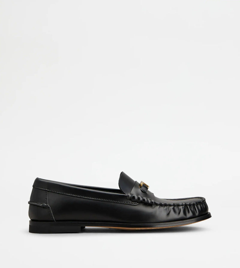 Tod’s Tod's Women Leather Loafers Black - World Class Fashion