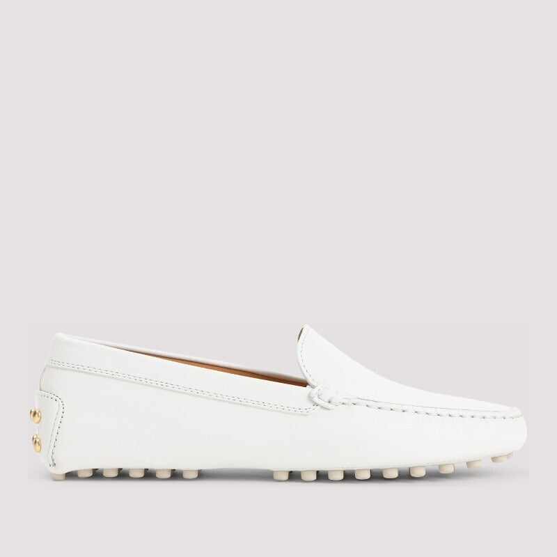 Tod’s Tod's Women Leather Loafers White - World Class Fashion