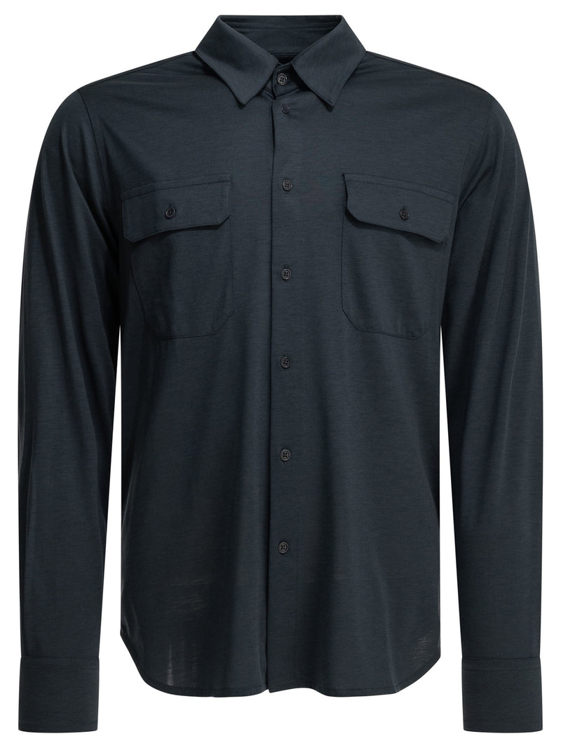 Tom Ford Tom Ford Military Casual Shirt Blue Men - World Class Fashion