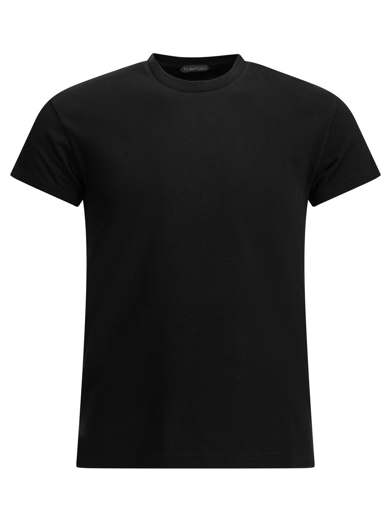 Tom Ford Tom Ford Cotton Crew-neck T-shirt Black - World Class Fashion