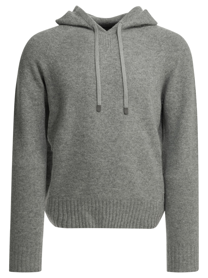 Tom Ford Tom Ford Cashmere Hooded Sweater Grey - World Class Fashion