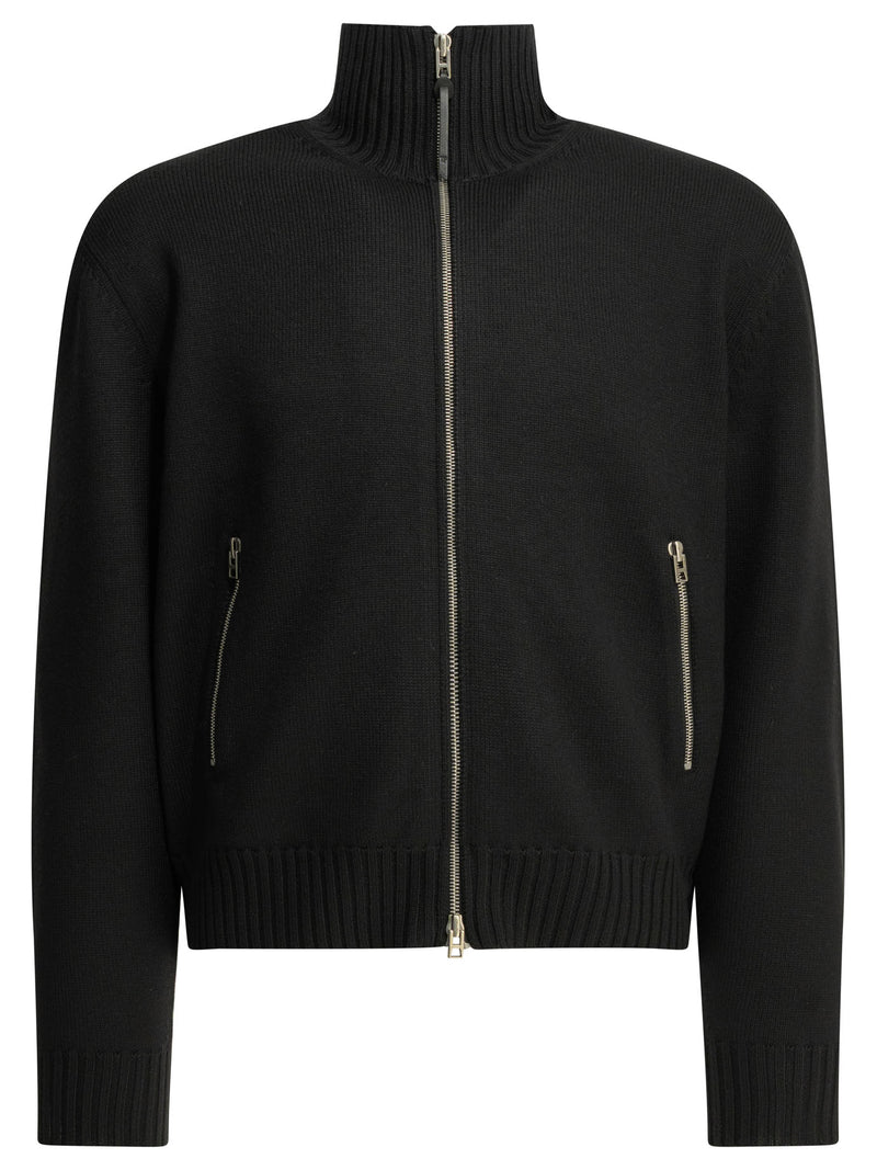 Tom Ford Tom Ford Wool Sweater with Zipper Black Men - World Class Fashion