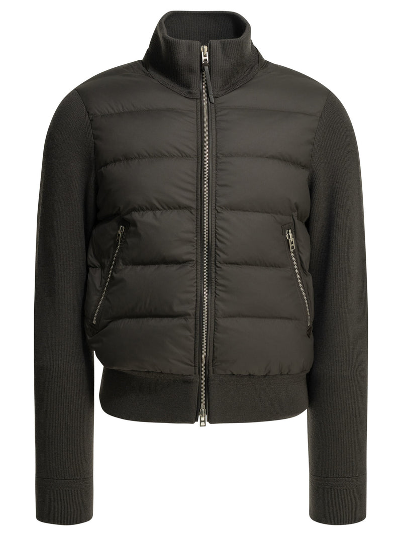 Tom Ford Tom Ford Nylon Wool Down Jacket Grey Men - World Class Fashion