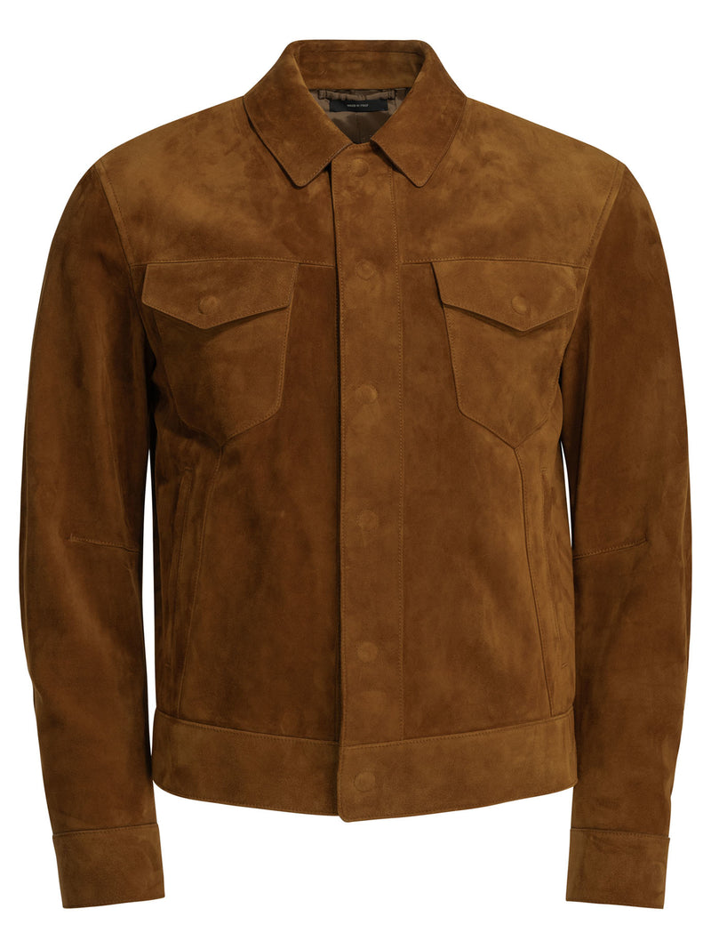 Tom Ford Tom Ford Suede Jacket Red Men - World Class Fashion