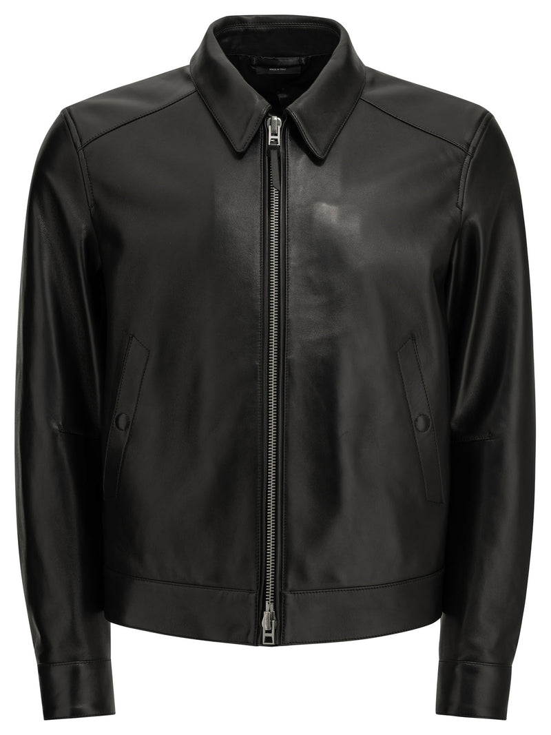 Tom Ford Tom Ford Leather Jacket Black Men - World Class Fashion