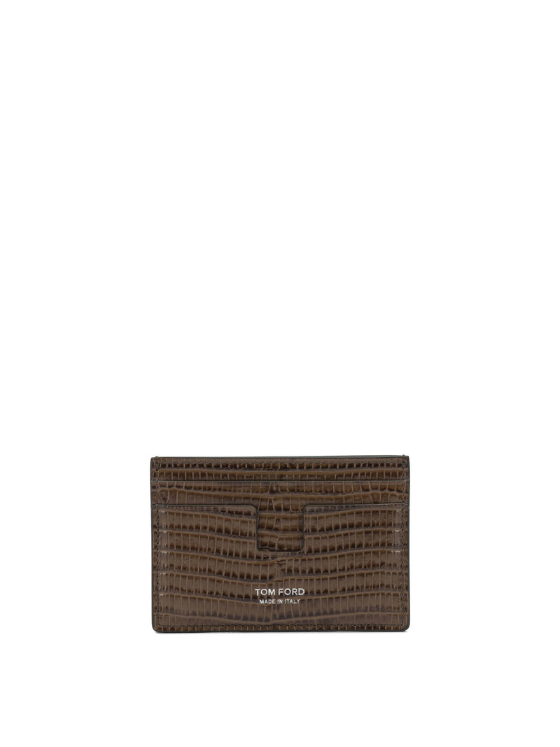 Tom Ford Tom Ford Tejus T Line Card Holder Brown - World Class Fashion