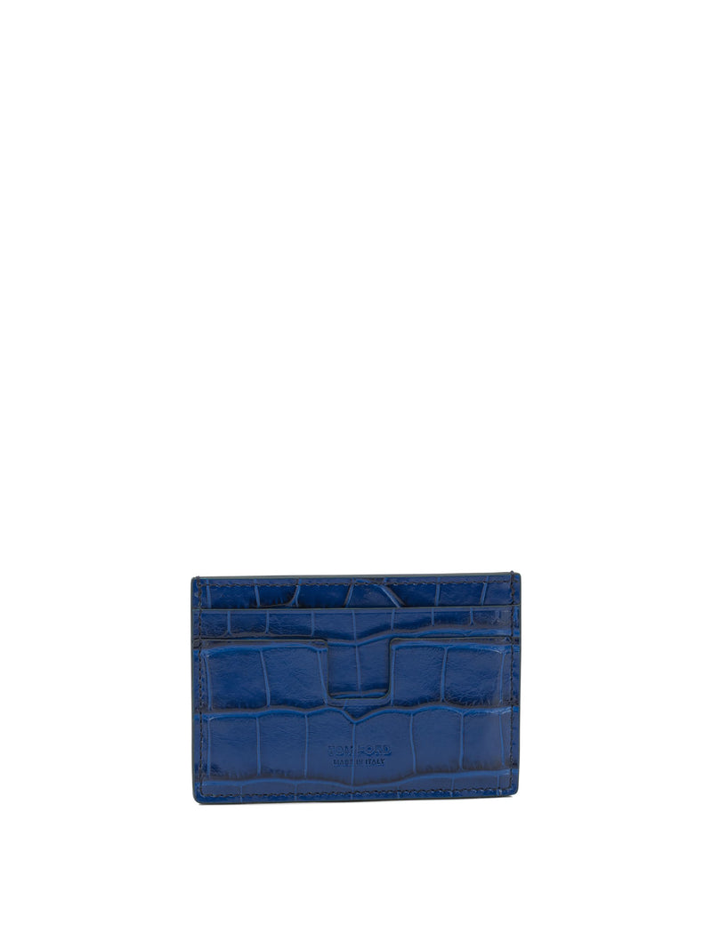 Tom Ford Tom Ford Tejus T Line Card Holder Blue - World Class Fashion