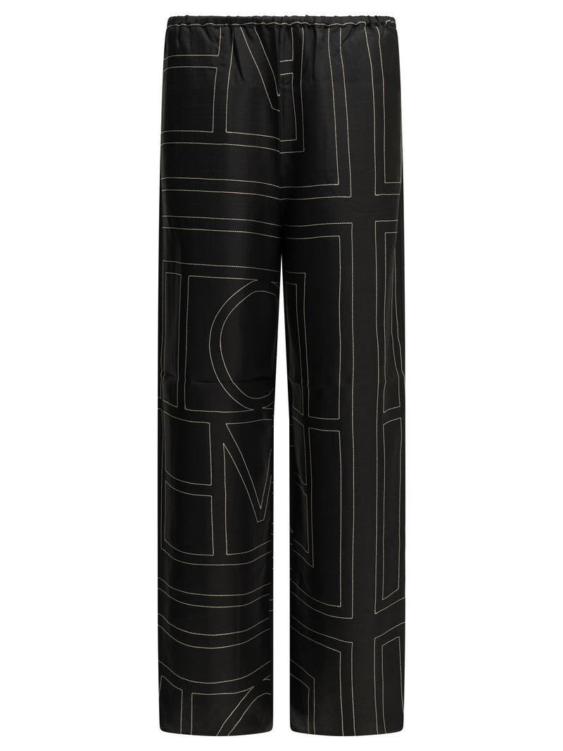 Toteme Toteme Monogram Casual Pants Black - World Class Fashion