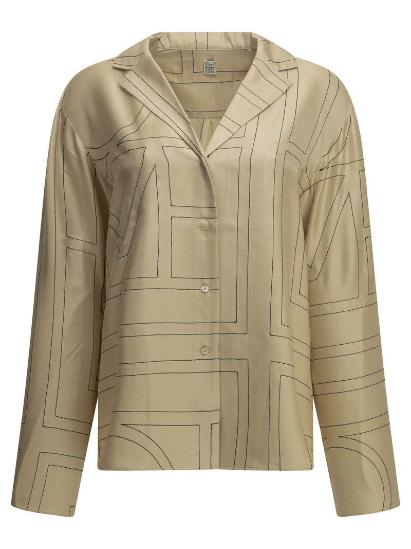 Toteme Toteme Monogram Casual Shirt Beige Women - World Class Fashion