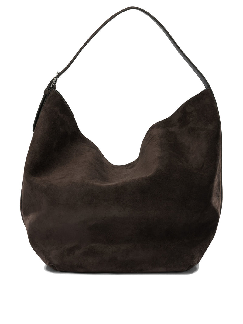 Toteme Bolso de hombro Toteme mediano de ante marrón - World Class Fashion