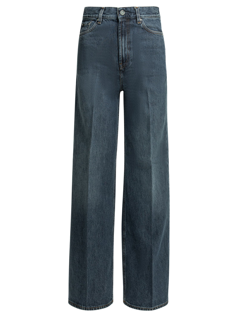 Toteme Toteme Wide Leg Jeans Dark Blue Women - World Class Fashion