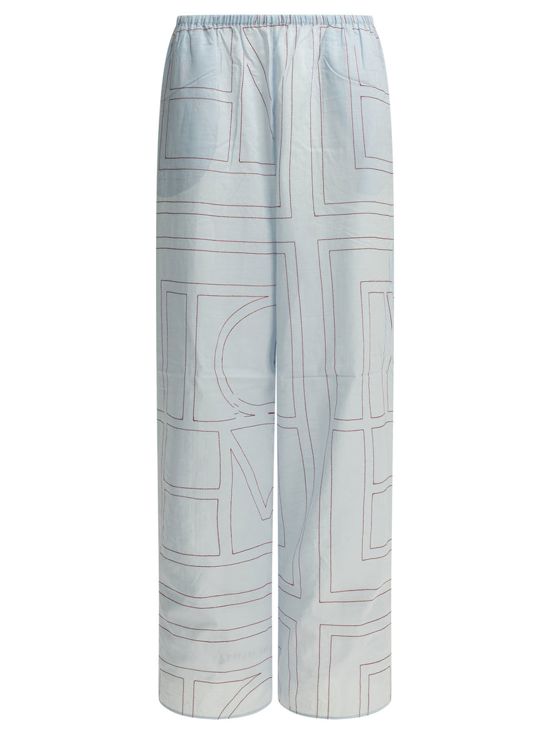 Toteme Pantalones casuales Toteme Monogram azul claro - World Class Fashion