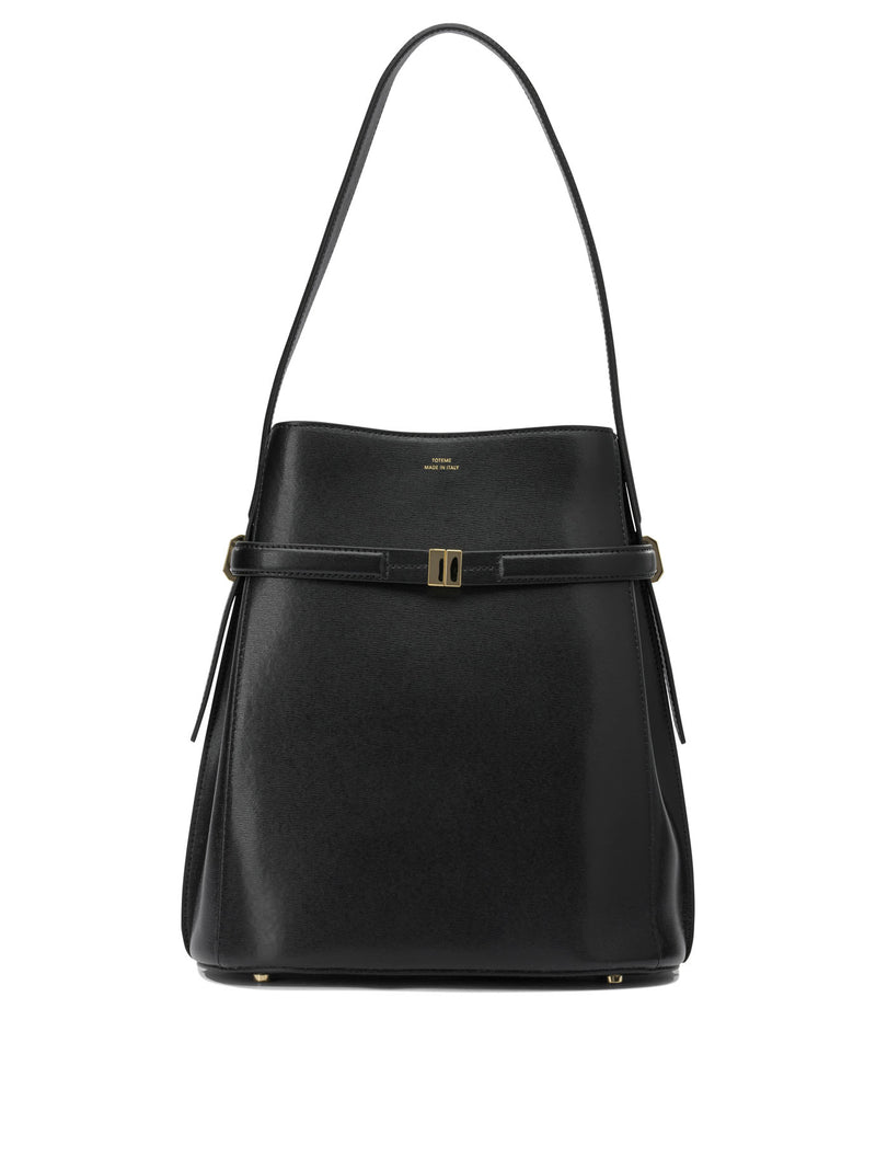 Toteme Toteme Bolso de hombro pequeño de piel negro - World Class Fashion