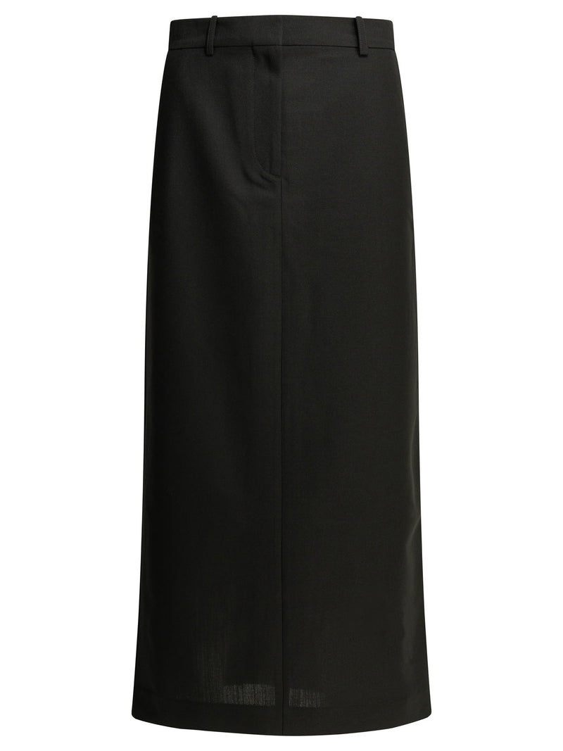 Toteme Falda larga Toteme de mezcla de lana negra - World Class Fashion